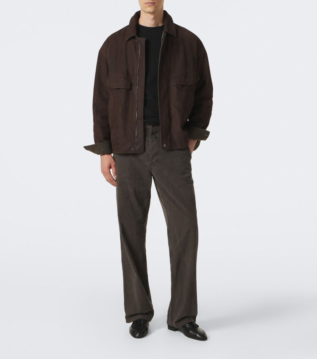 The Row Vana reversible leather blouson jacket