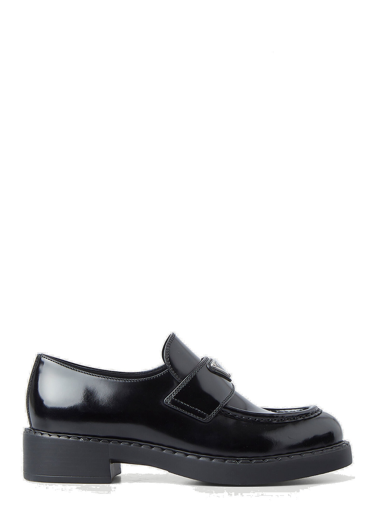 Photo: Logo Plaque Loafers in Black