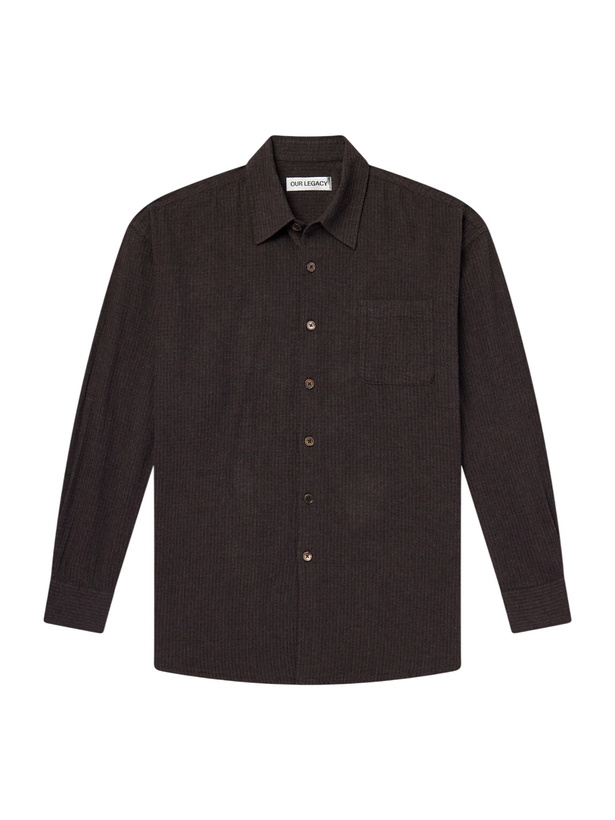 Photo: Our Legacy - Borrowed Checked Woven Shirt - Brown