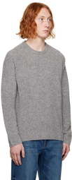 Solid Homme Gray Striped Sweater