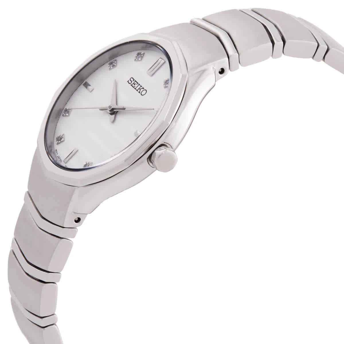 Seiko Classic Quartz Crystal White Dial Ladies Watch SUR615P1