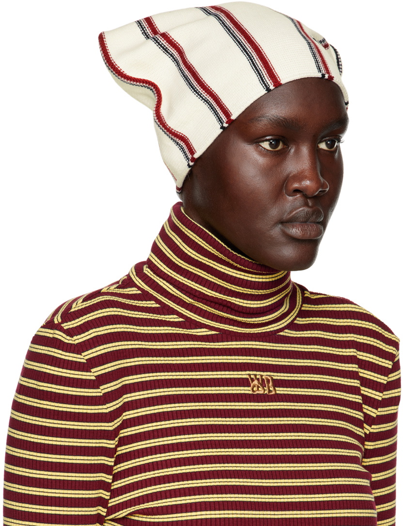 Wales Bonner SSENSE Exclusive White Brixton Beanie Wales Bonner