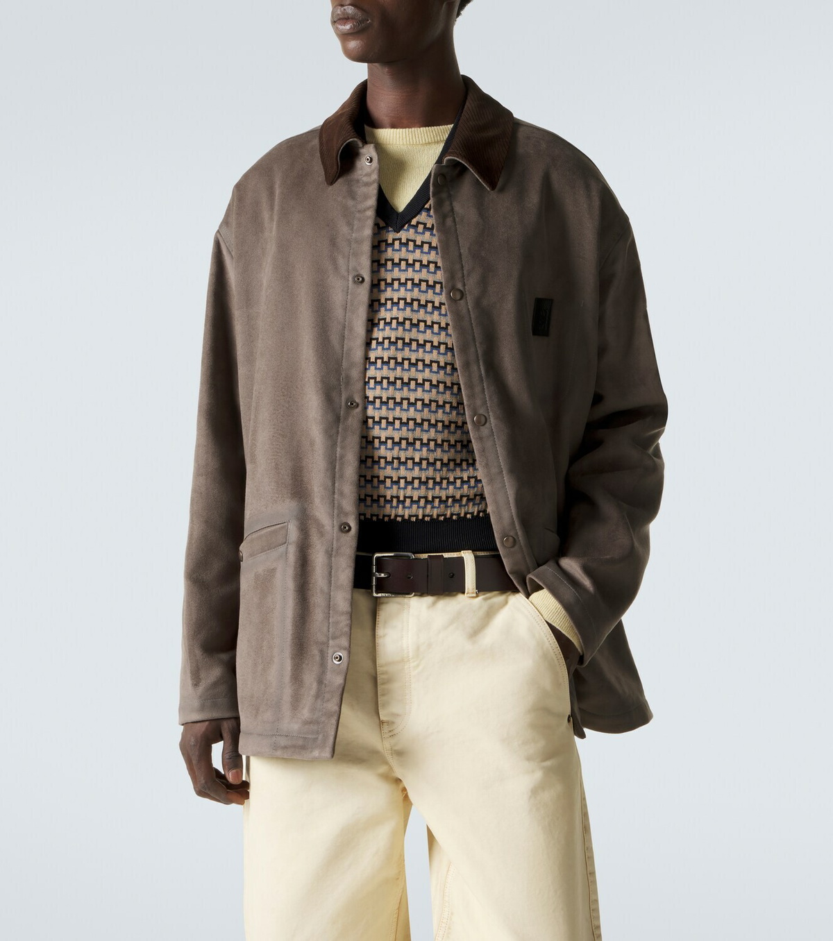 Loewe Suede-trimmed jacket