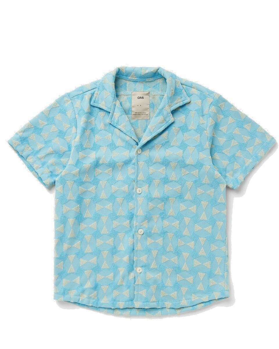 Oas Hexagona Cuba Terry Shirt Blue - Mens - Shortsleeves OAS