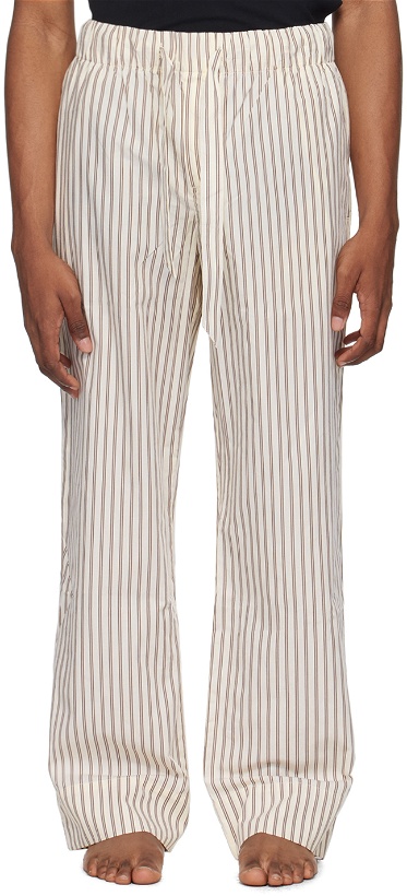 Photo: Tekla Off-White Drawstring Pyjama Pants