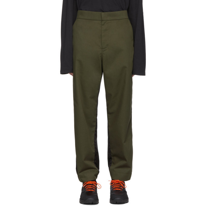 Photo: Moncler Genius 5 Moncler Craig Green Green and Black Nylon Trousers