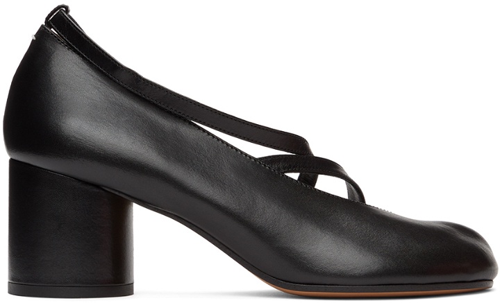 Photo: Maison Margiela SSENSE Exclusive Black Exposed Toe Ankle Strap Tabi Sandals