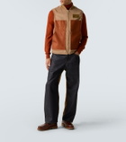 Junya Watanabe Leather-trimmed cotton and wool vest