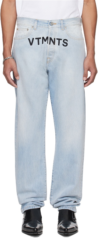 Photo: VTMNTS Blue Embroidered Jeans