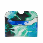 Acne Studios Men's Elmas Large S Tie Dye Card Holder in Blue/Green