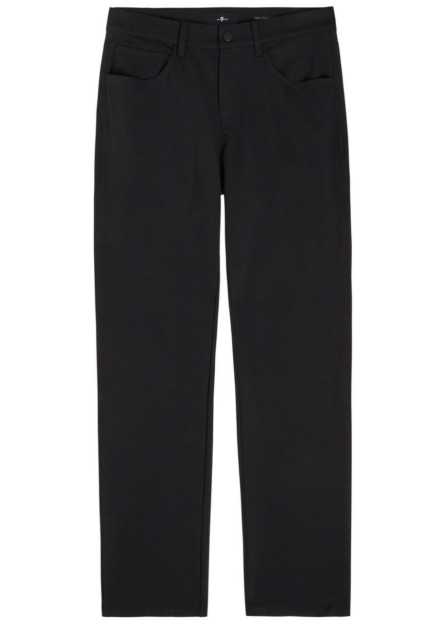 7 For All Mankind The Straight Jersey Trousers Black