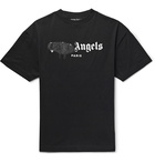 PALM ANGELS - Logo-Print Cotton-Jersey T-Shirt - Black