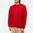 Jacquemus Men's Pavane Logo Crew Knit in Red