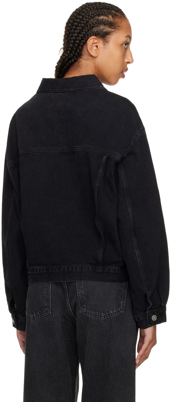 AGOLDE Black Oversized Charli Denim Jacket AGOLDE