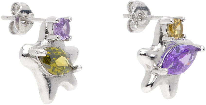 Collina Strada Silver Stella Stud Earrings