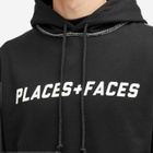 PLACES+FACES Men's Contrast Stitch Hoodie in Black