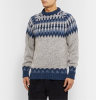 Howlin' - Before the Snowfall Fair Isle Mélange Wool Sweater - Blue