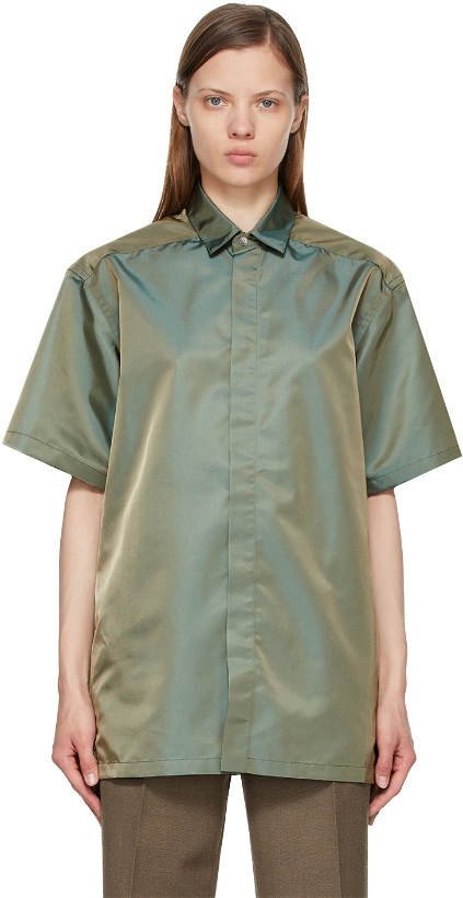 Photo: Fear of God Green Nylon Short Sleeve Shirt