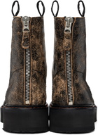 R13 Brown Single Stack Boots