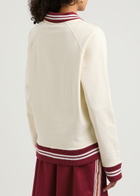 Wales Bonner Crew Embroidered Cotton Sweatshirt Ivory