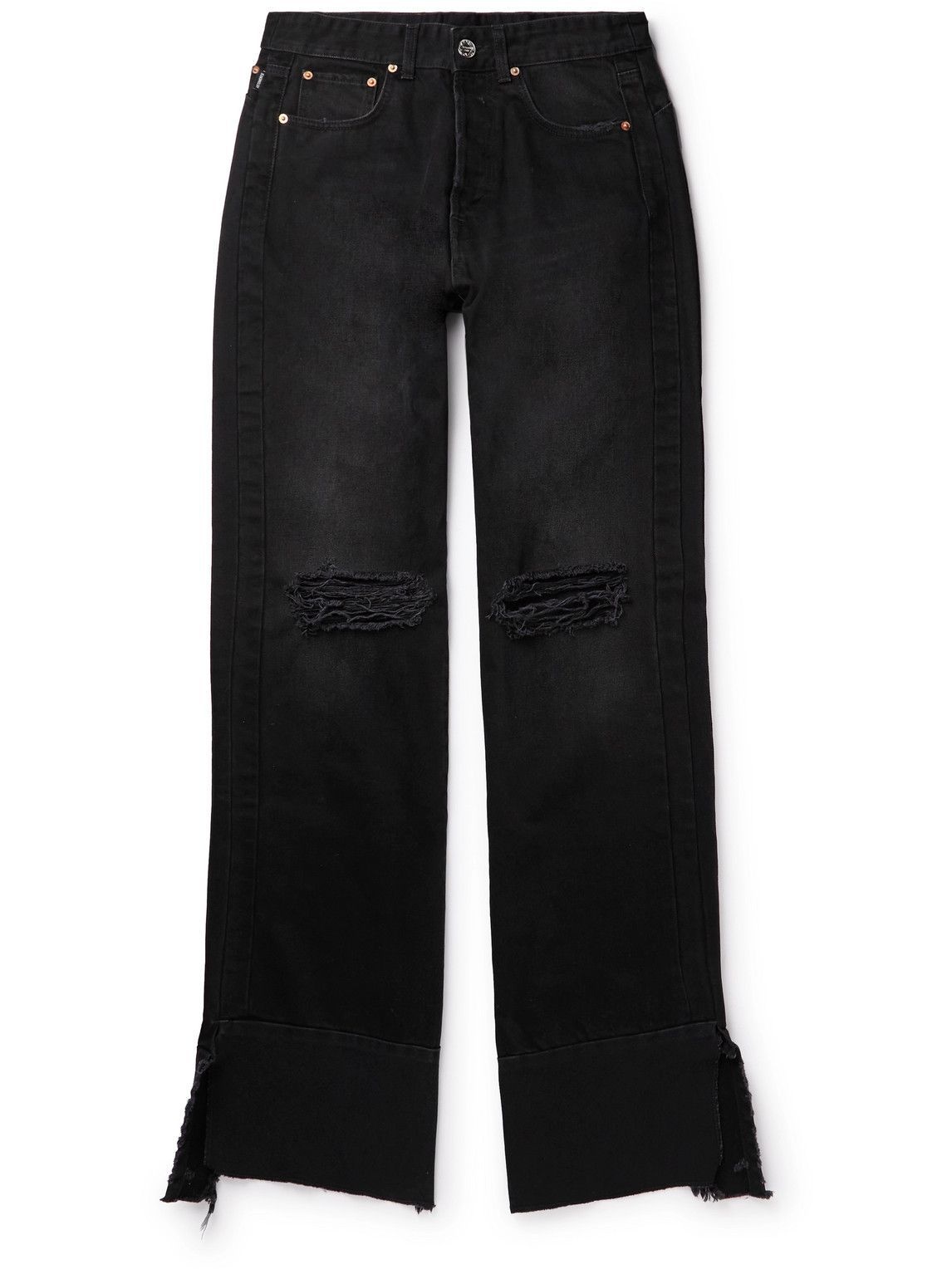 VETEMENTS  Distressed Black Jeans