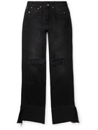 VETEMENTS - Flared Distressed Jeans - Black