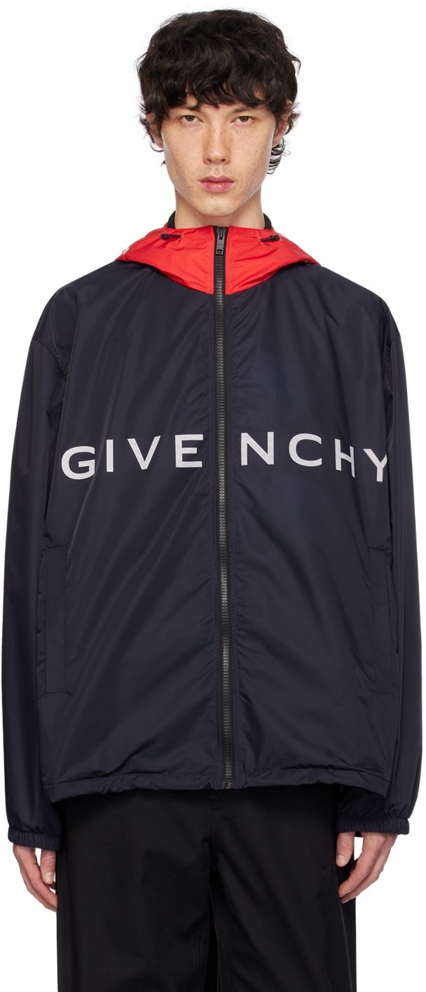 Givenchy Navy Hooded Jacket Givenchy