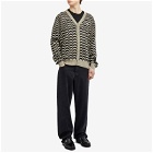 Fred Perry Men's Jacquard Knit Cardigan in Warm Grey