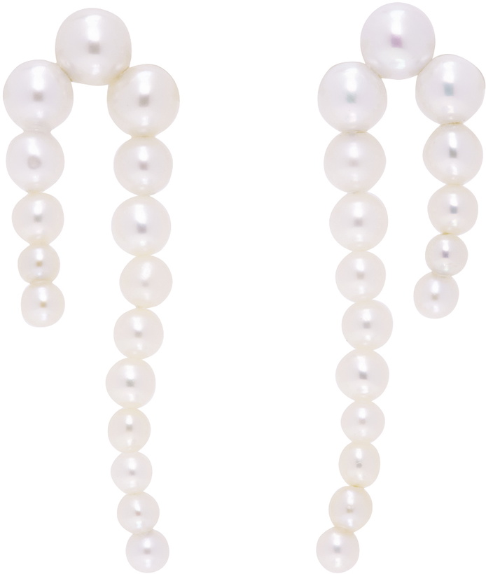 Photo: Sophie Bille Brahe White & Gold Freshwater Pearl Petite Perle Nuit Earrings