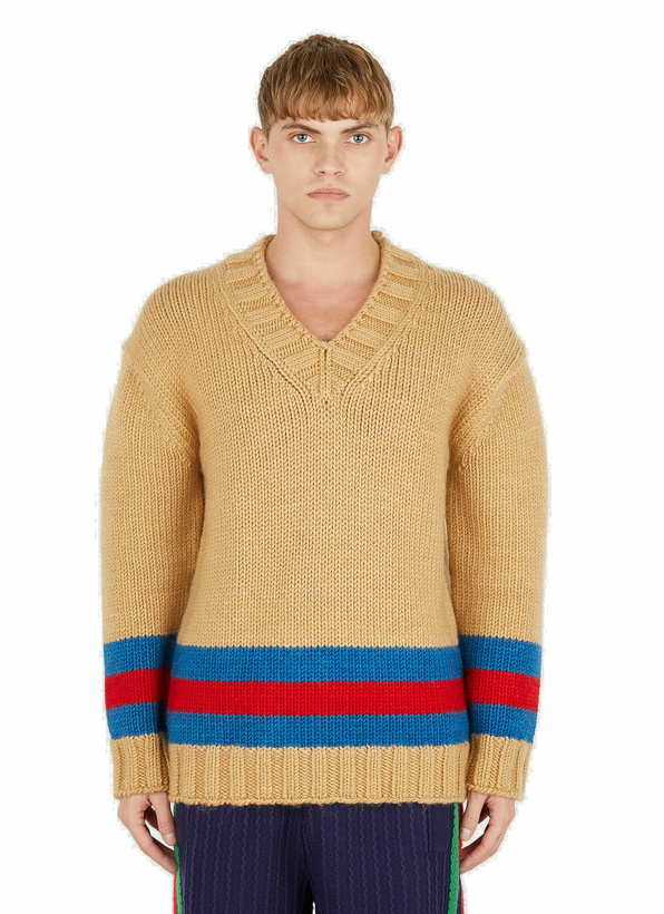 Photo: Striped Sweater in Beige