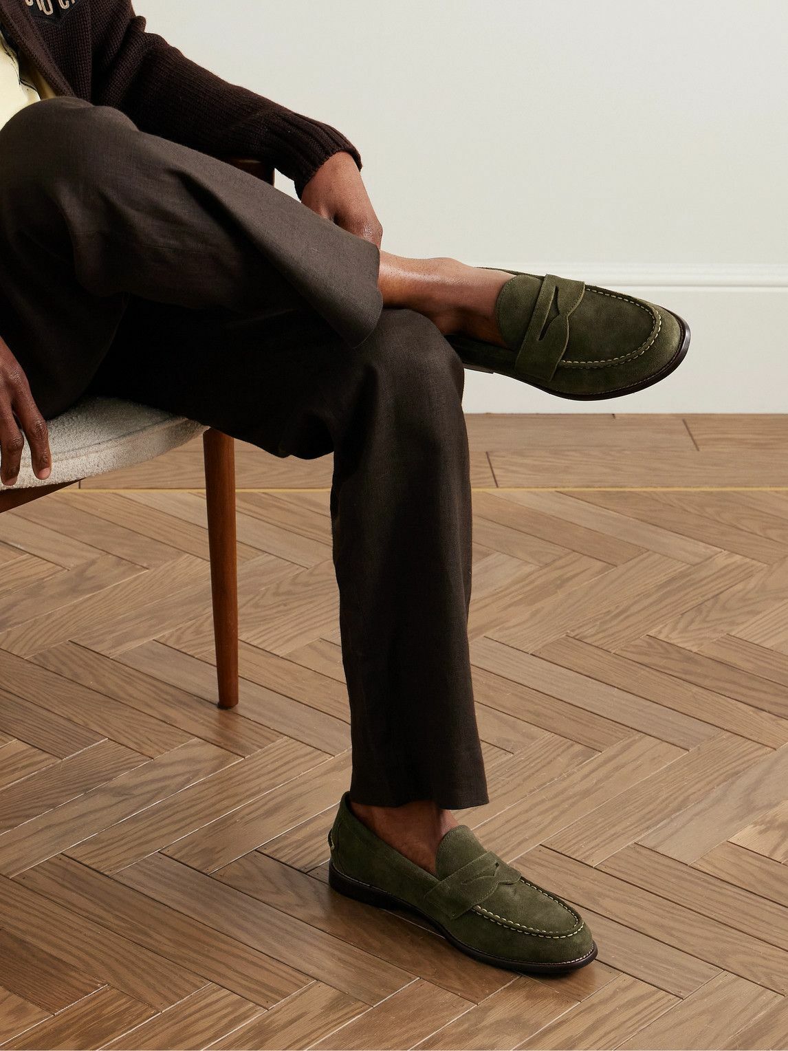 Polo Ralph Lauren - Alston Suede Penny Loafers - Green Polo Ralph