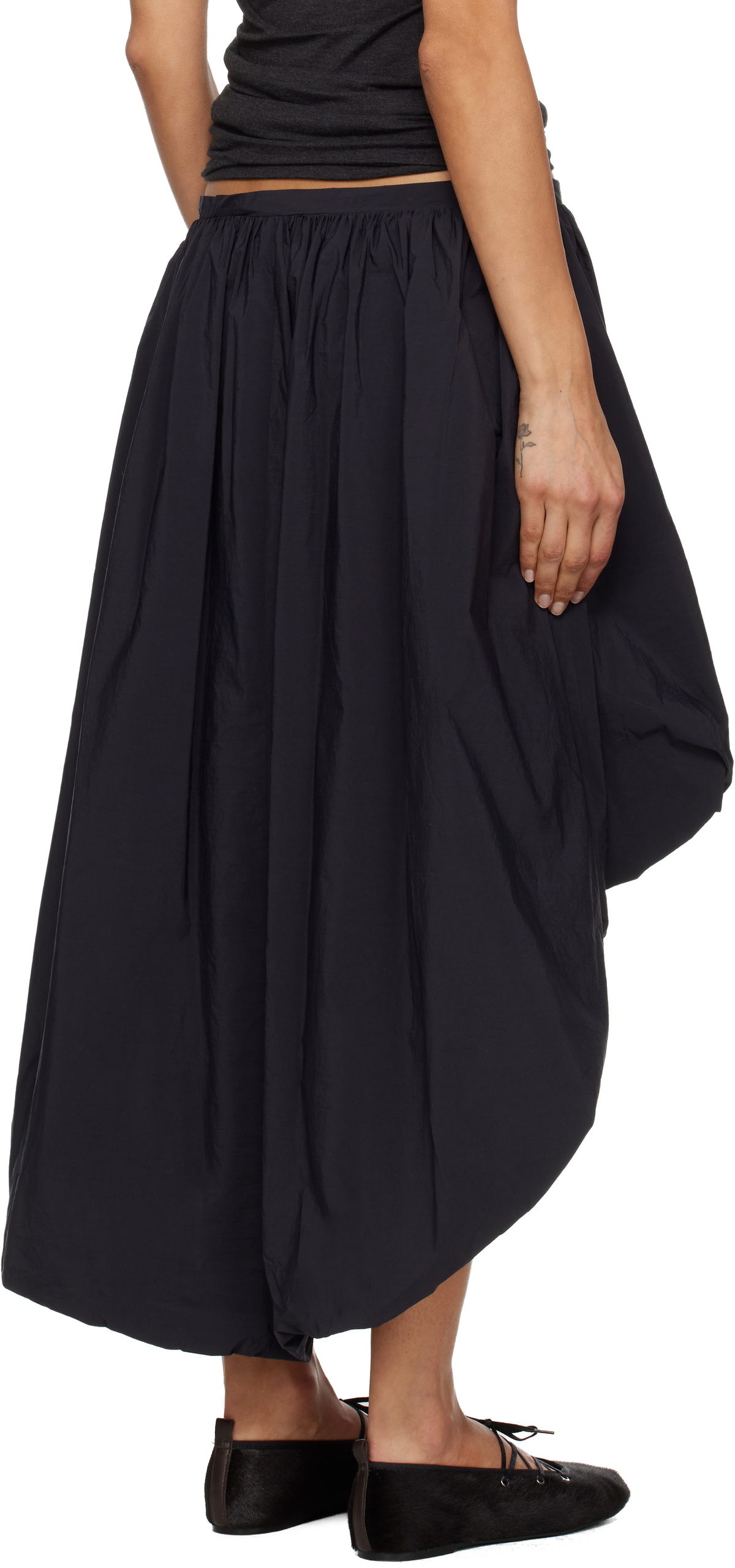Paloma Wool Black Fanquir Midi Skirt