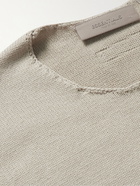 FEAR OF GOD ESSENTIALS - Logo-Appliquéd Knitted Sweater - Neutrals