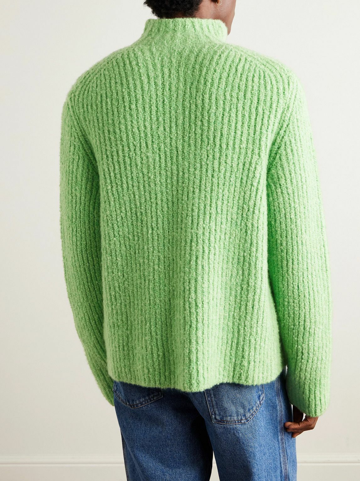 God's True Cashmere - Cloud Ribbed Cashmere Cardigan - Green