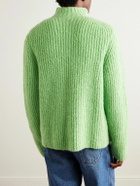 God's True Cashmere - Cloud Ribbed Cashmere Cardigan - Green
