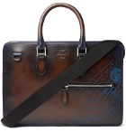 Berluti - Scritto Leather Briefcase - Blue