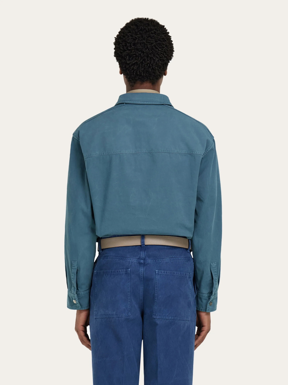 Ferragamo Mens Workwear shirt in Green
