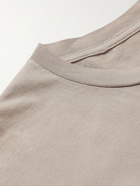 Fear of God - Logo-Flocked Cotton-Jersey T-Shirt - Gray