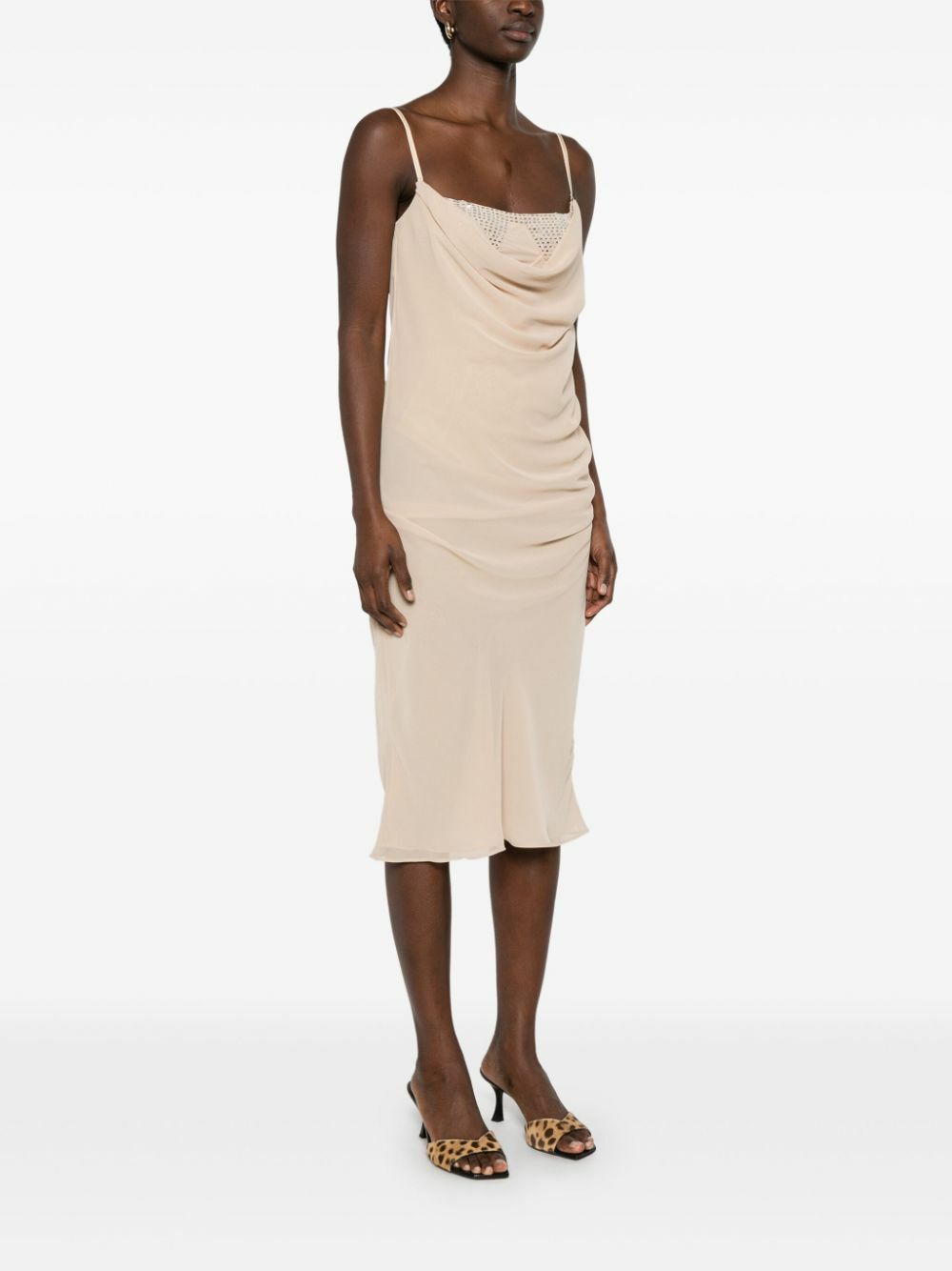 The Attico Draped Midi Dress
