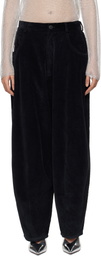 Cordera Navy Corduroy Baggy Trousers