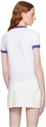 Anna Sui White & Purple Ringer T-Shirt