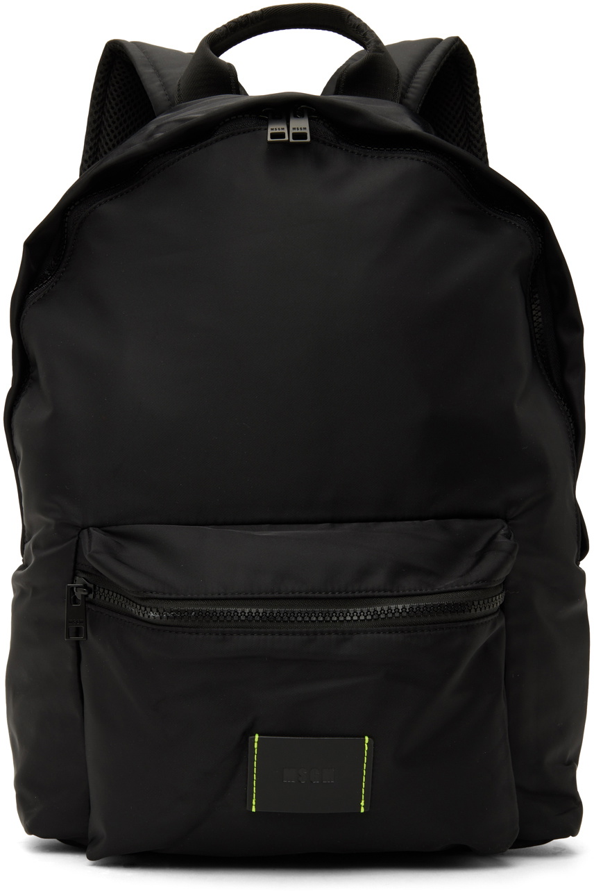 MSGM Black Logo Backpack MSGM