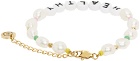 Sporty & Rich White Pearl 'Healthy' Bracelet