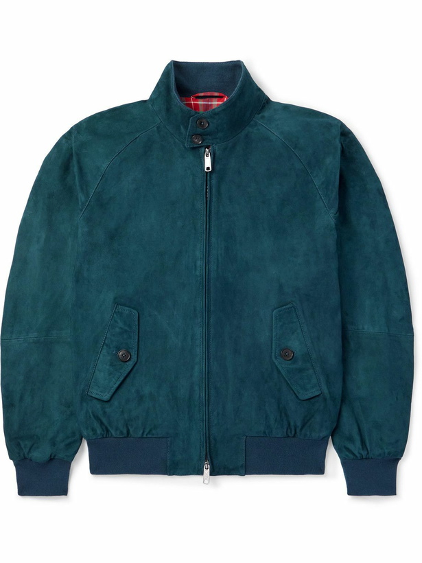 Photo: Baracuta - G9 Suede Harrington Jacket - Green