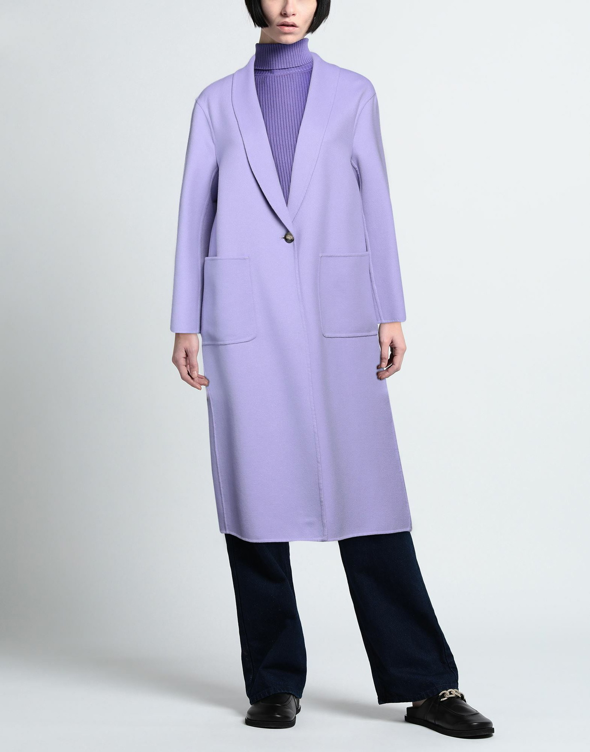 Agnona Womens Overcoat & Trench Coat Mauve