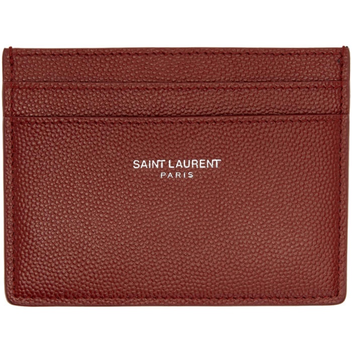 Photo: Saint Laurent Red Leather Card Holder