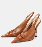 Blumarine Leather slingback pumps
