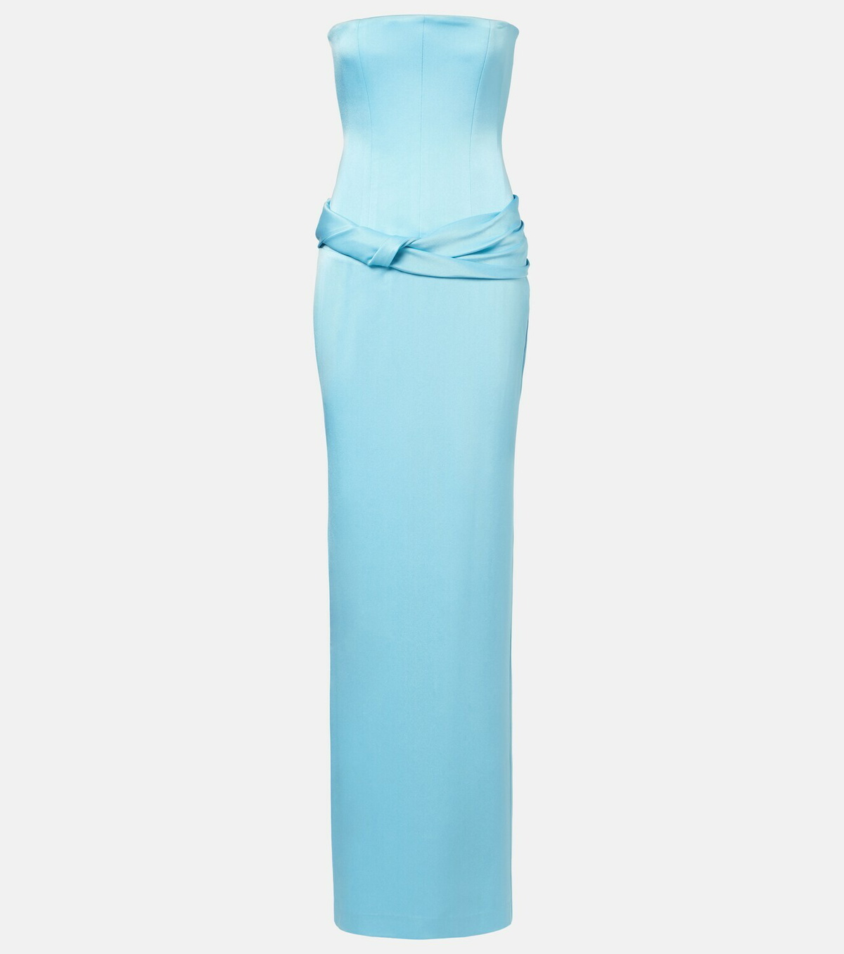 Alex Perry Crêpe satin bustier gown