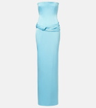 Alex Perry Crêpe satin bustier gown