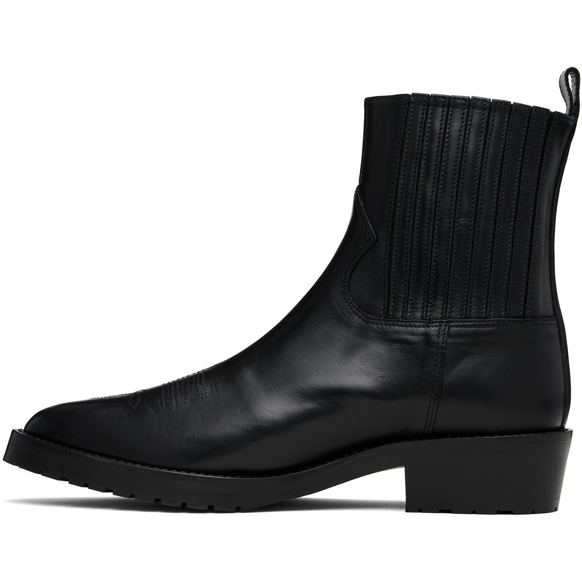 Toga Virilis SSENSE Exclusive Black Leather Chelsea Boots